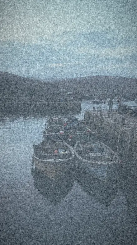 Drawer Print applied to Cool fade, the harbour at dawn