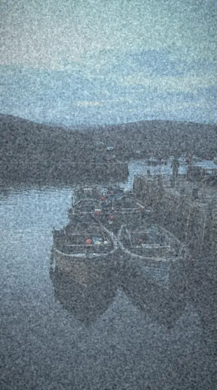 Album Page applied to Cool fade, the harbour at dawn