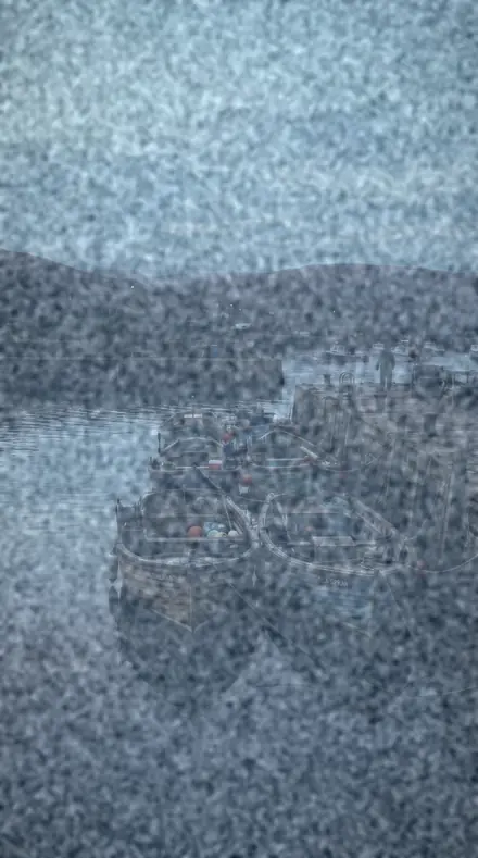Silver Mirror applied to Cool fade, the harbour at dawn