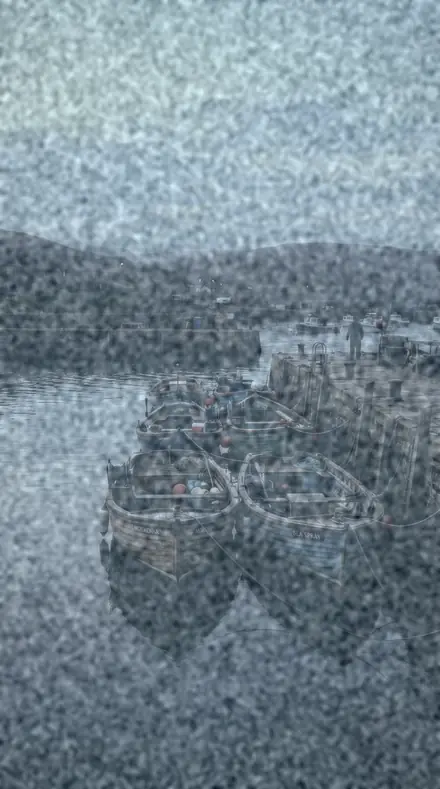 Slate Tint applied to Cool fade, the harbour at dawn