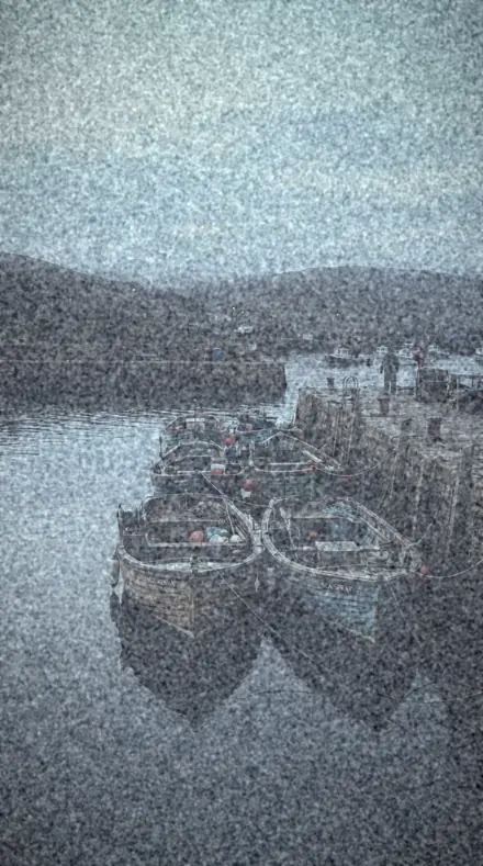 Chill Cast applied to Cool fade, the harbour at dawn